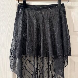 Ballet Black Sheer High-Low Skirt